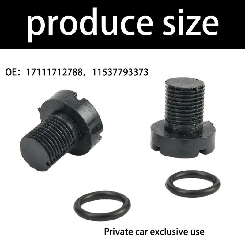 11537793373 Strong Plastic Vent Screws & O Rings Superior Material Coolant Air Bleed Screws with Seal Suitable for Car
