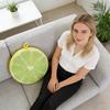 Fruit Slice Throw Pillow Round Watermelon Kiwi Orange Cushion 3D Print Fun Fruit Decorative Cushion Seat Pad for Couch Chair Floor Sofa