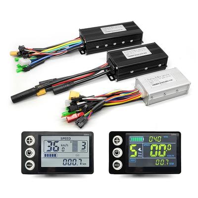JN 36V/48V 17A 40A 250W-2000W Drie-Modus Sinusgolf Ebike Controller met Leerfunctie en S866 Kleur Controller Display Kit