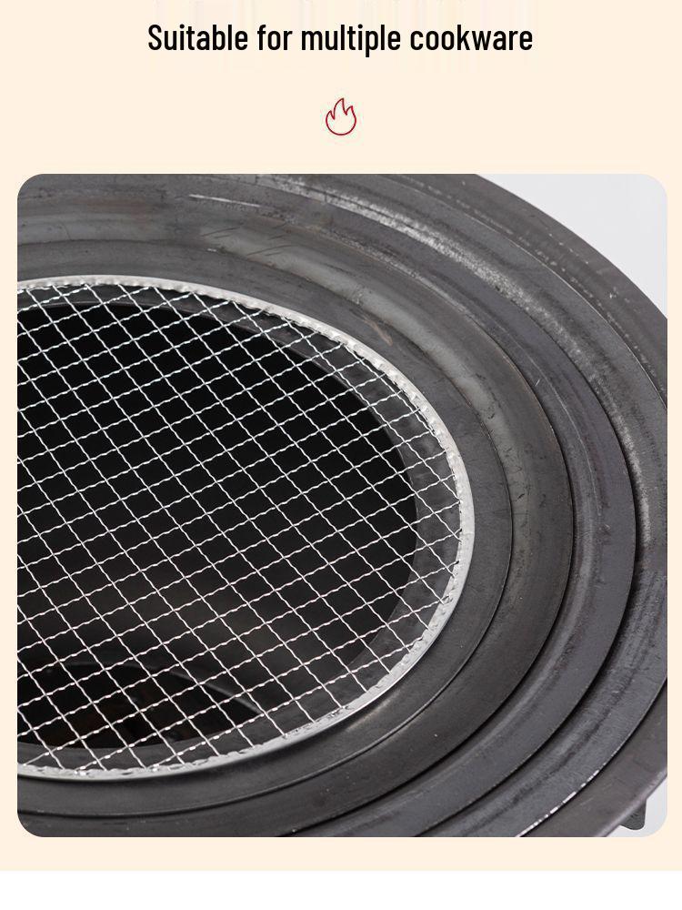 Thickened Integrated Firewood Stove for Outdoor & Rural Home Use: Portable Iron Pot & Extra Heat.