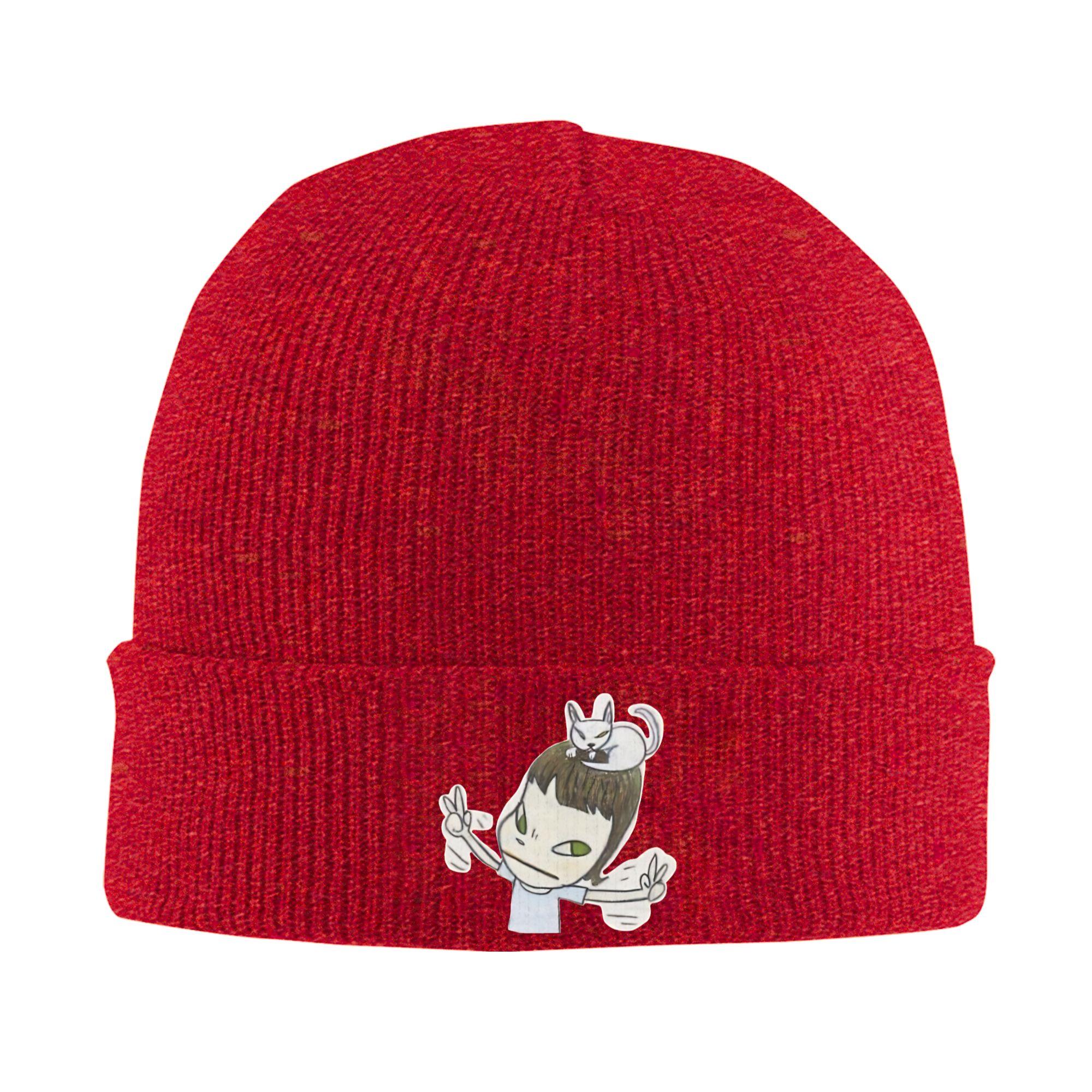 

Yoshitomo Nara Beanie Hats Bonnet Hats Men Women Unisex Cool Outdoor Sport Knit Hat Spring Custom Elastic Caps One Size