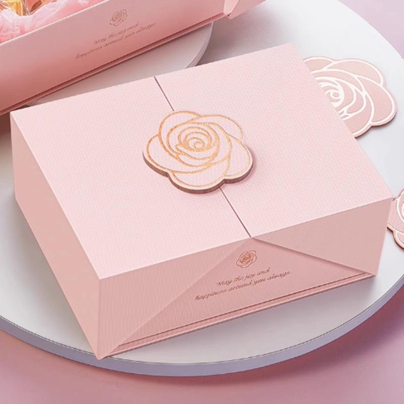In-Stock Pink Flip-Top Gift Packaging Box for Perfume, Lipstick, and Skincare