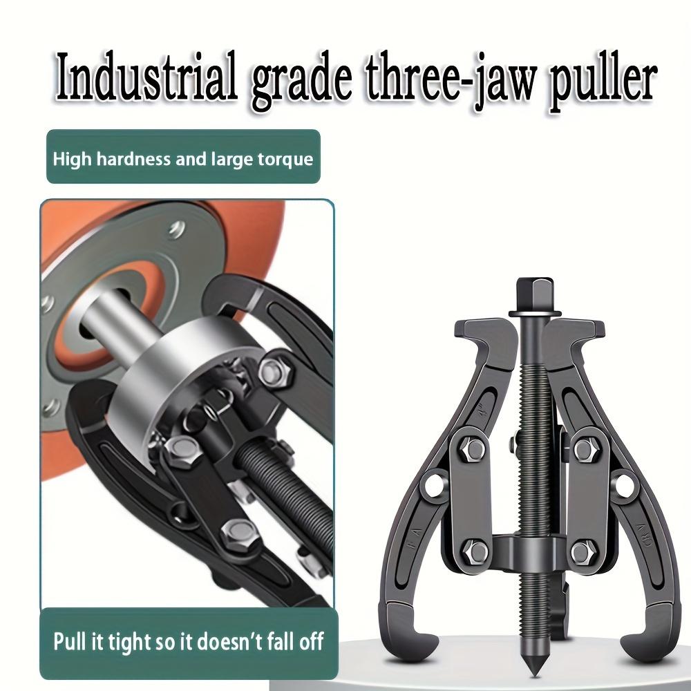 1-pack Three-jaw Code Puller Bearing Extractor Car Wheel Hub Removal Tool Multifunctional Triangular Bearing Puller Hand Tool