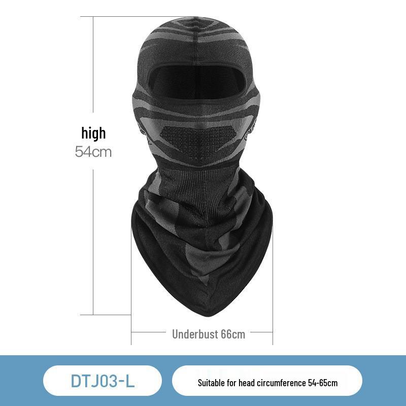 Zimní cyklistická pokrývka hlavy Unisex: Dvouvrstý fleece, Větruodolný, Ochrana uší, Teplá obličejová maska DTJ20