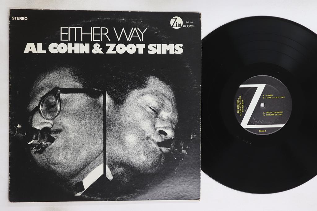 LP Record ZOOT SIMS, AL COHN, CECIL COLLIER - Either Way ZMS2002 ZIM 1976 US Jazz Used