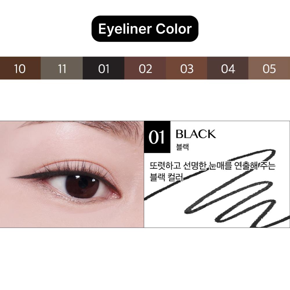 

[CLIO] Sharp, So Simple Waterproof Pencil Liner (0.14g) - [KOREAN MAKEUP] 2mm Ultra-Slim Smudge-Proof Eyeliner 01_black (3ea)