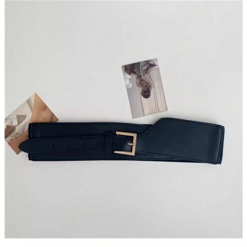 Women's decoration skirt suit waist belt versatile elastic belt, black fashion wide version waist seal, wide waist seal