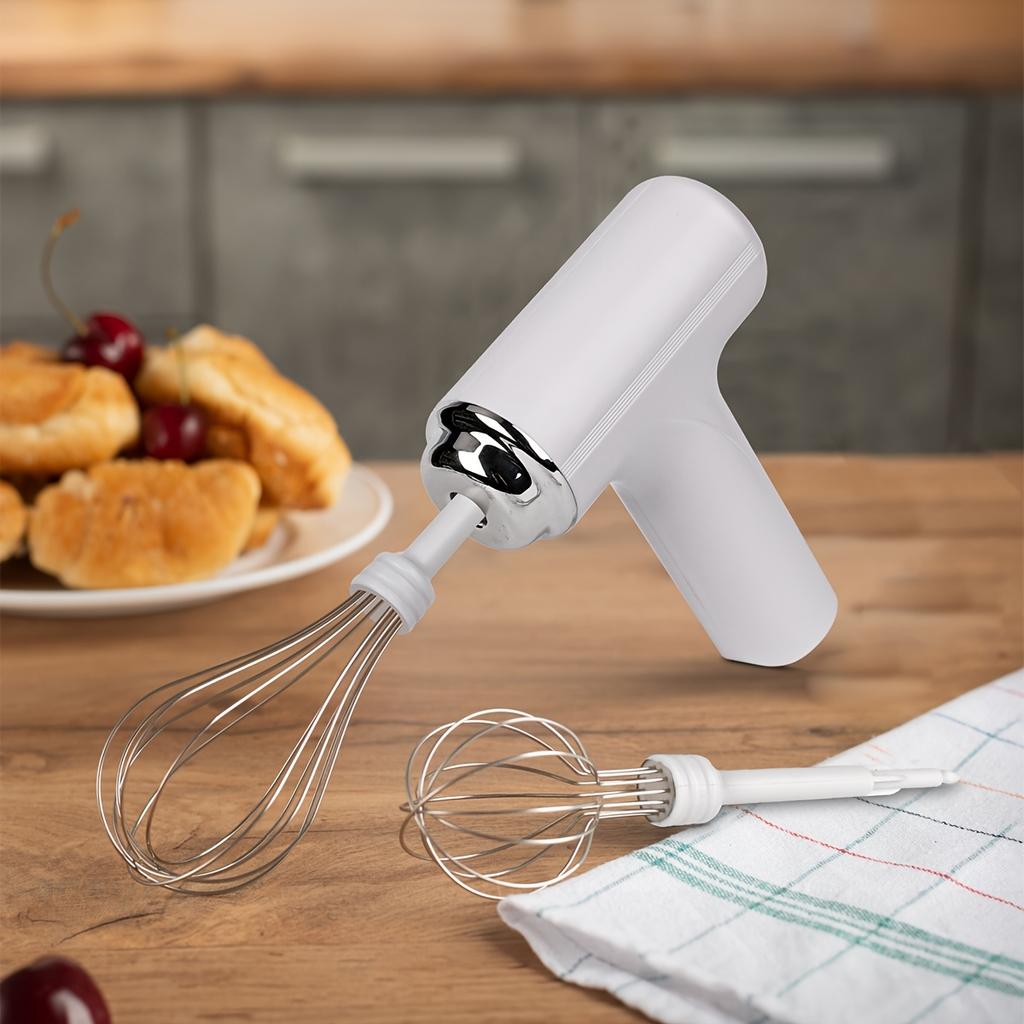 1pc Handheld Electric Eggbeater & Whisk - USB Rechargeable, Cordless, Portable, Lightweight, Easy-to-Use Hand Mixer for Baking Cakes, Cookies, Muffins