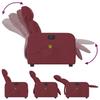Electric Massage Chair Wine Red Fabric