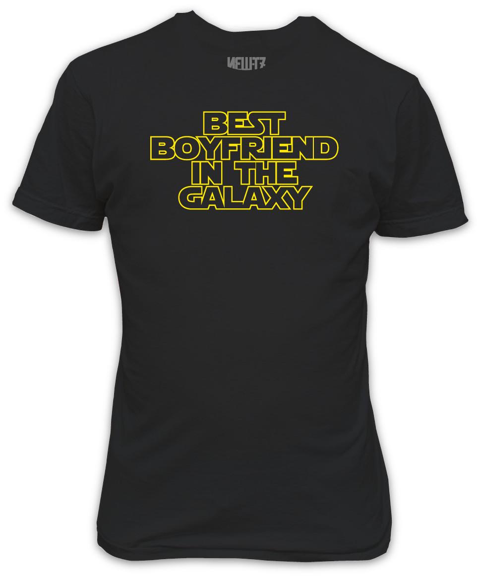 Best Boyfriend in the Galaxy Black T-Shirt Inspired by Star Wars design M