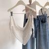 Slim Fit Hip Curtain Lace Trim Apron Wrap Skirt Trendy Triangular Headscarf  Women