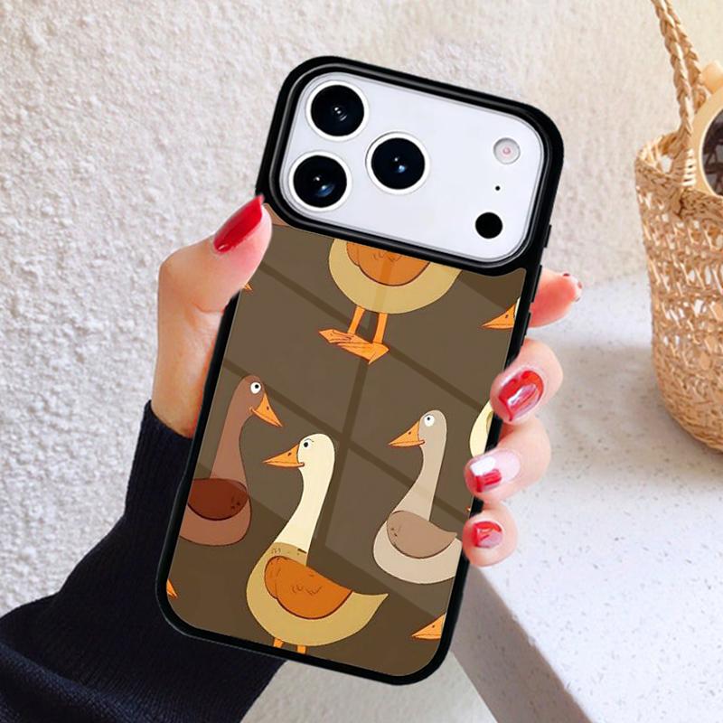 Cartoon Cute Goose Phone Case For iPhone 17 Air 16 15 14 13 12 11 Pro Max Plus