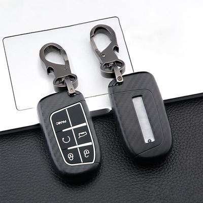 ABS Carbon Fiber Car Remote Key Cover Case Shell For Jeep Grand Cherokee WK2 SRT Renegade Compass 2th For Chrysler 200 300
