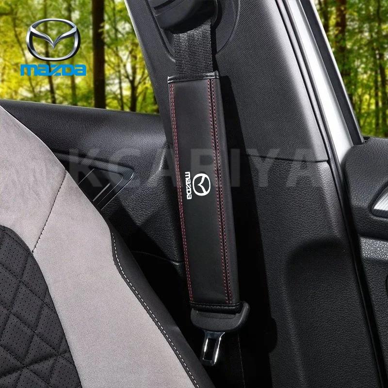 For Mazda 3 5 6 Axela Atenza CX30 CX5 CX8 CX9 MX5 RX7 Car Safety Belt Cover Suede Seat Belt Shoulder Protector Shoulder Pad