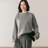 Lekasha Women's Cashmere Loose Fit Short Round Neck Base Layer Top