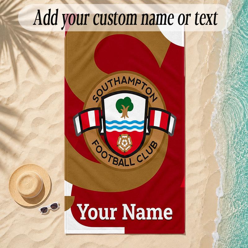 Beach TowelSouthampton FC Custom Name Text Personalized Soft Towel for Beach Pool Indoor Home Decor Gift