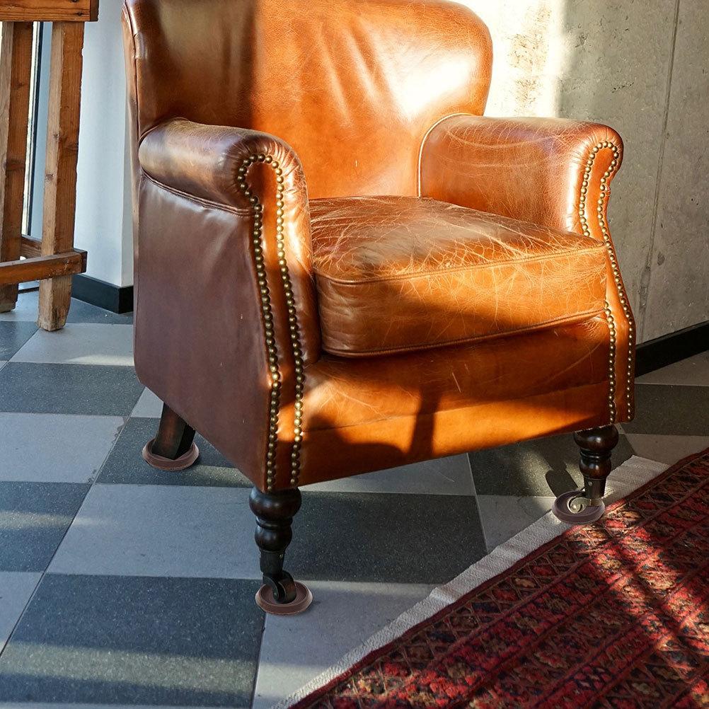 12Pcs Anti-Slip Caster Cups Premium Furniture Coasters Floor Protectors for Hardwood Chairs Tables Bed Legs No Scratch Noise