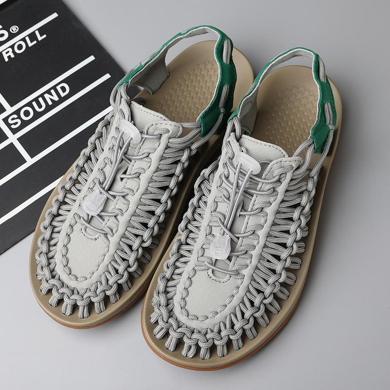 Fashion Summer Sandals Men Brand Designer Fashion Casual Outdoor Waders Large Size Hand-woven High Quality Beach Sandal Shollow Out Shoe