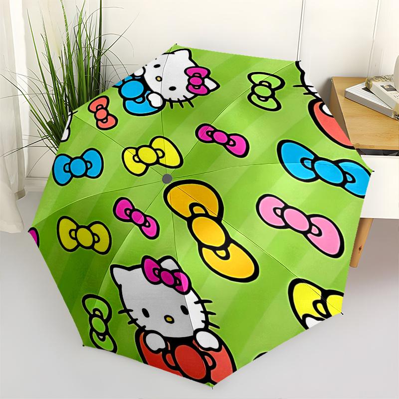 

1pc Hello Kitty Automatic Opening/Closing Umbrella with Foldable Design, 8-Bone Iron Frame, Outdoor, Ideal Gift for Fans, Travelers, Daily Use, Festiv