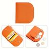 Women'S Genuine Leather Wallet, Slim Half-Round Design, Double-Fold Card Holder with Zipper for Coins, a Perfect Gift.