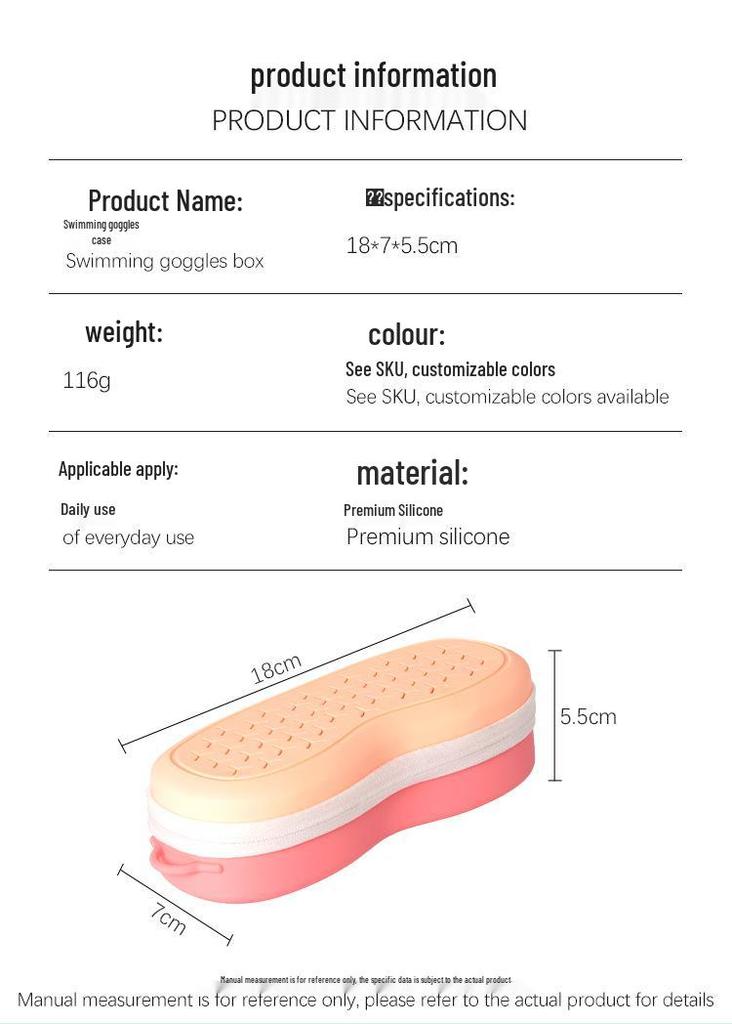 Silicone Swim Goggles Case: Multi-Functional, Breathable, and Portable Storage Bag for Outdoor Sports