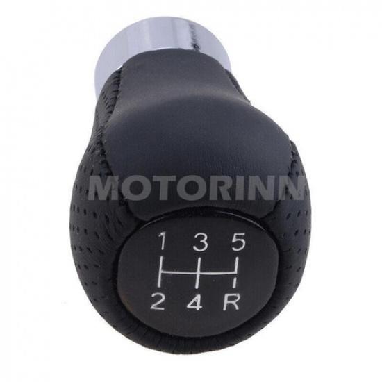 5Speed Universal Car Manual Shift Knob Gear Stick Shifter Knob Lever Leather #