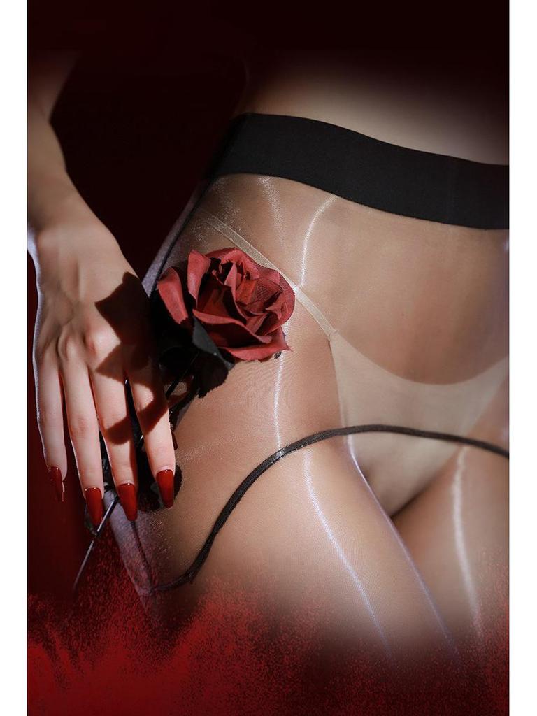 Übergröße Aurora 5D Sheer Strumpfhose: Transparenter nahtloser Schritt, offener Schritt, 640 Nadeln, ultradünn, Unisex.