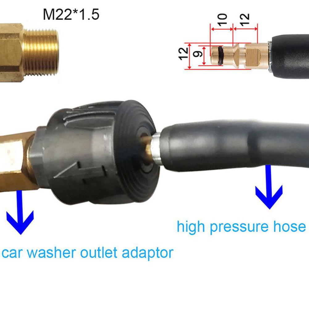 New M22 Adapter High Pressure Washer Hose Adapter Pressure Pipe Quick Connector Converter Fitting For K Series Pressure Was D4T4