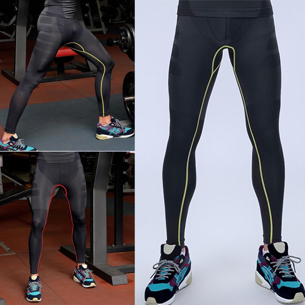 Mens Running Long Pants Leggings Base Layer Fitness Jogging Trousers