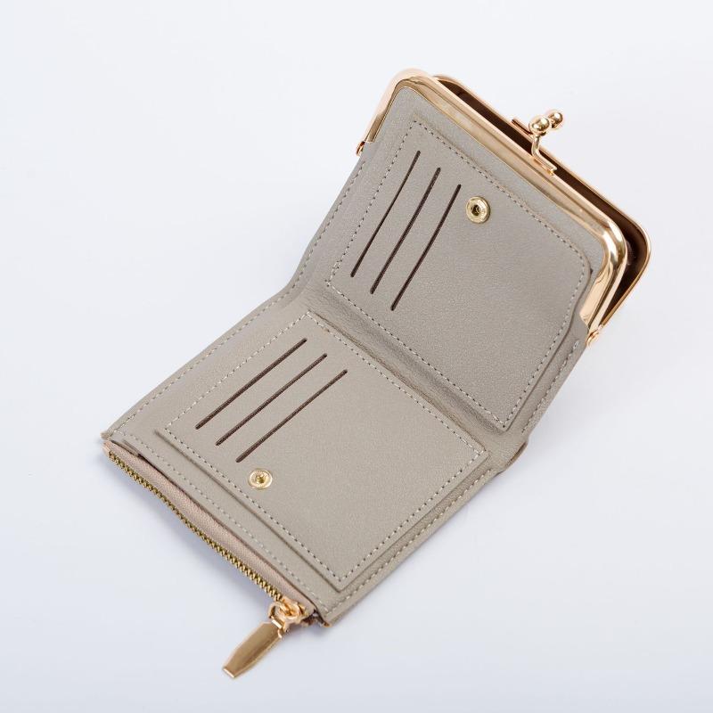 New Clip Change Bag Short Wallet Female Simple Multi-functional Folding Wallet Card Bag Female