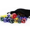24PCS Rounded Dice Set Translucent Acrylic 6 Sided Dices for Board Games Classroom Activities 4 Colors 16mm   0.63in