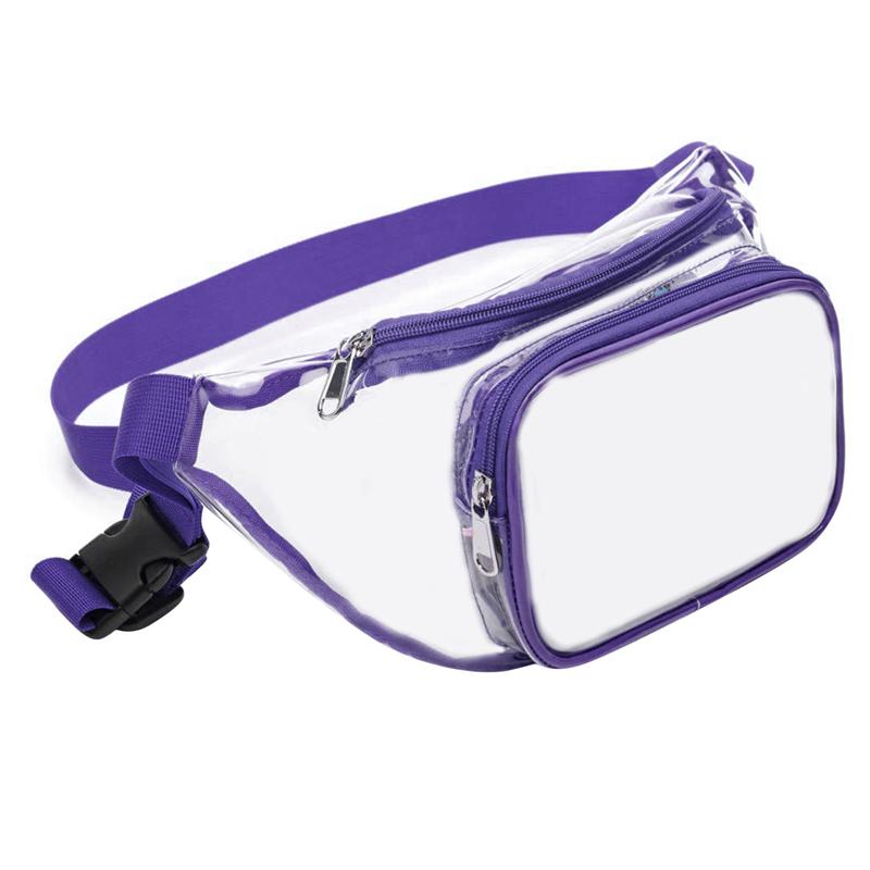 1 Piece PVC Women Waist Fanny Pack Belt Bag Hip Bum Bag Clear Transparent Chest Pouch Drifting Mobile Phone Storage Bags