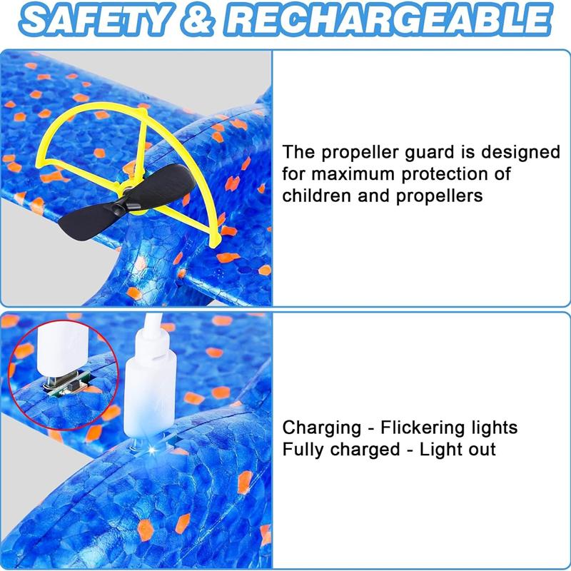 Elektrikli Köpük Uçak Planör El Atma Uçağı LED Işık Otomatik Uçuş Uçakları Açık Hava Çocuk Oyuncakları Çocuk Erkek Hediyeleri