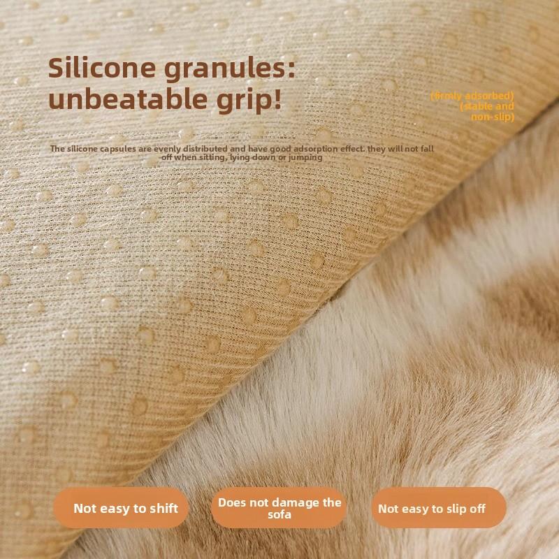 Winter Rabbit Fur Sofa Cushion Autumn-Winter Fixed Anti-Slip Seat Pad Thickened Warmth Sofa Cover Thickened Warmth Sofa Cover