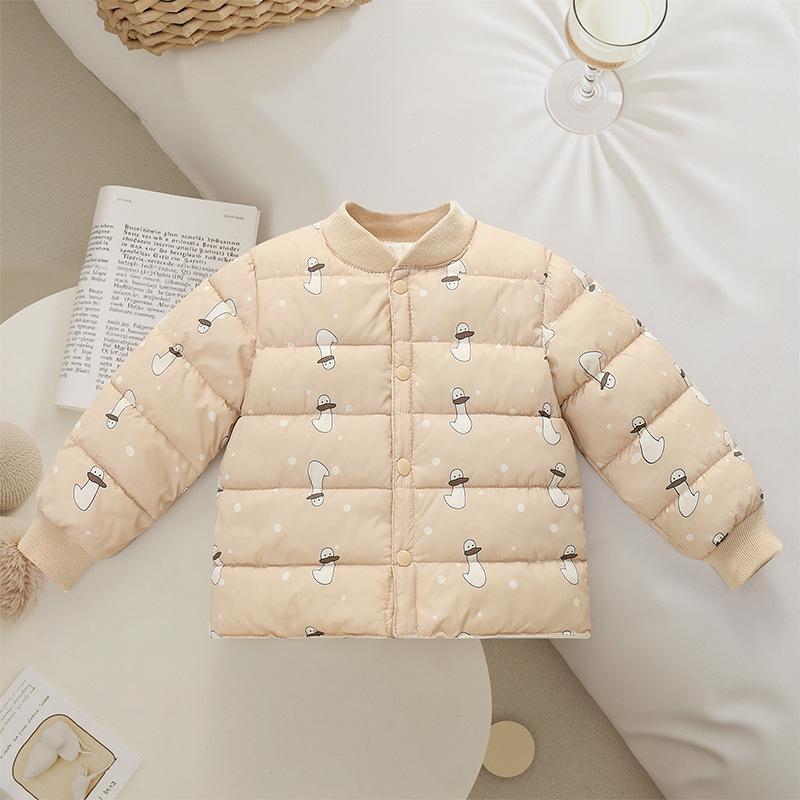 Cartoon Thickened Kids Padded Liner Jacket For Boys And Girls Casual Wear