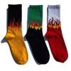 Flame Mid-Calf Skate Socks: Unisex European & American Hip-Hop Street Style, Versatile High-Top Sports Design.