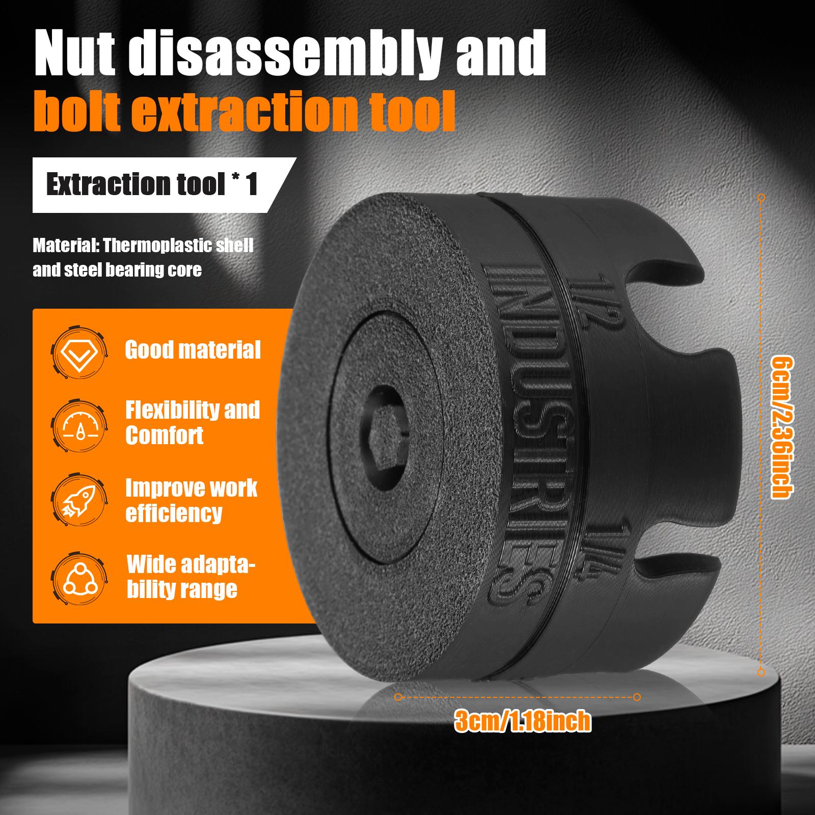 

Nut Zipper Drill Attachment for Fast Nut and Bolt Removal Wing Nut Driver Drill Bit Set, Screw and Bolt Extractor Kit for Impact