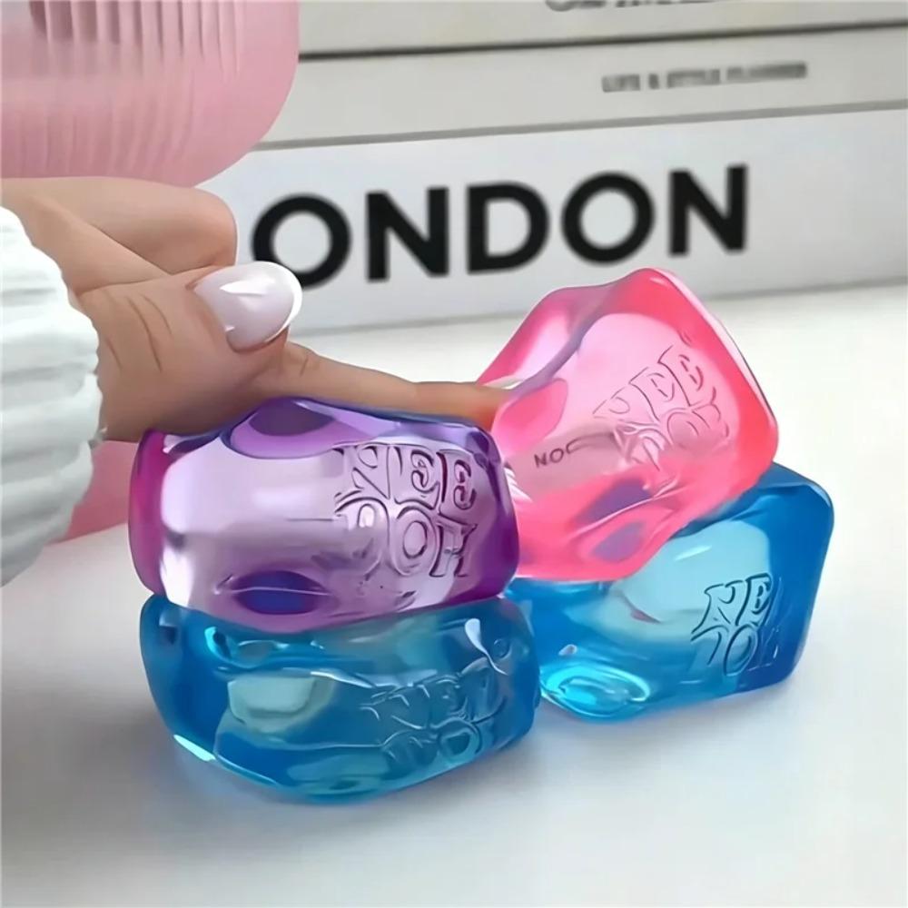 Nieuwe Needoh Nice Ice Baby Fidget Cube Set 4 Stuks Super Stevig Knijp Sensorisch Speelgoed Niet-Giftig Knijpspeelgoed Voor ADHD En Autisme Cadeau