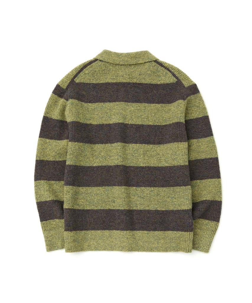 WMC Bold Stripe Collar Knit_Light Green