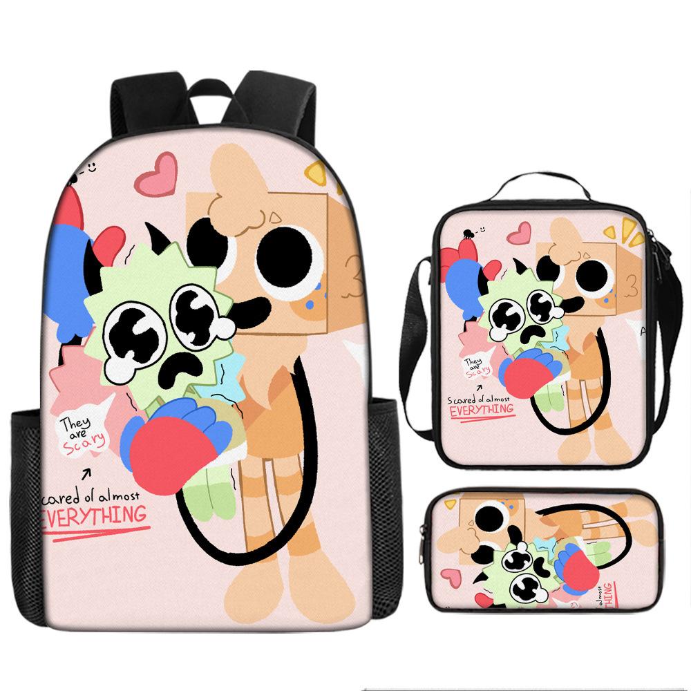 Dandy'S World Student School Bag Dandy'S World Cartoon Cute Backpack Three-Piece Set Satchel Bag Pencil Case