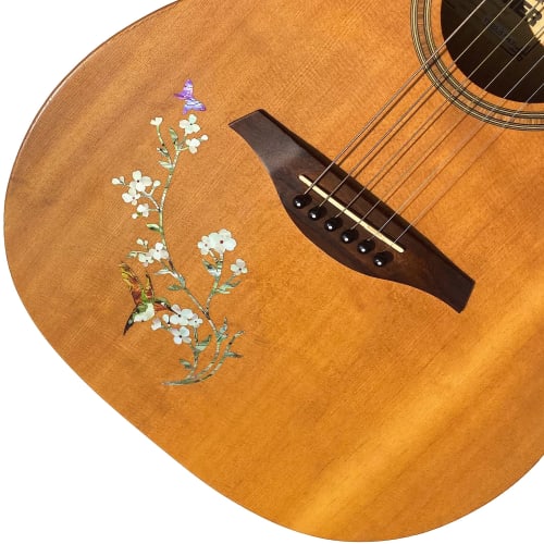 Jockomo Pegatinas de Incrustación de Flores, Colibríes y Mariposas para Guitarra y Bajo, Multicolor