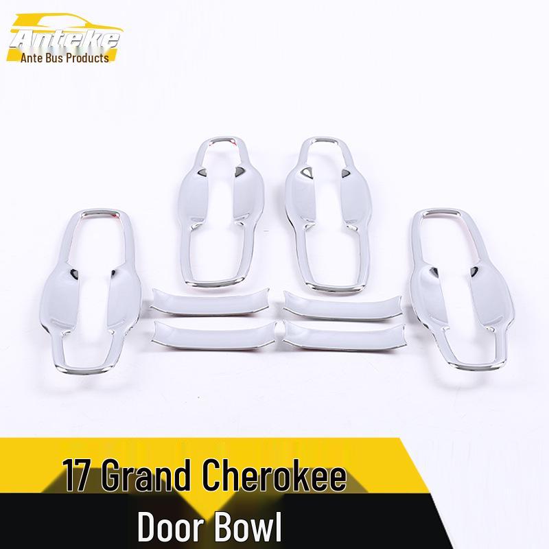 Fits 17 Models: Grand Cherokee Door Bowl Bright Ring & Scratch-Resistant Protective Film Cover Sticker