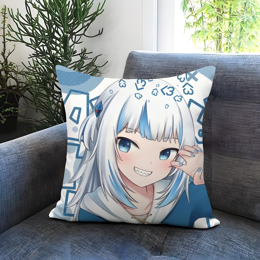 Gawr Gura H-Hololive EN Kissenbezug Bequem Wendbar Kissenbezug Ideal für Auto Sofa Schlafzimmer & Mehr