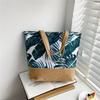 Simple Design Canvas Cross Body Bag Large Capacity Durable Shoulder Bag Stylish Beach Bag Casual Use