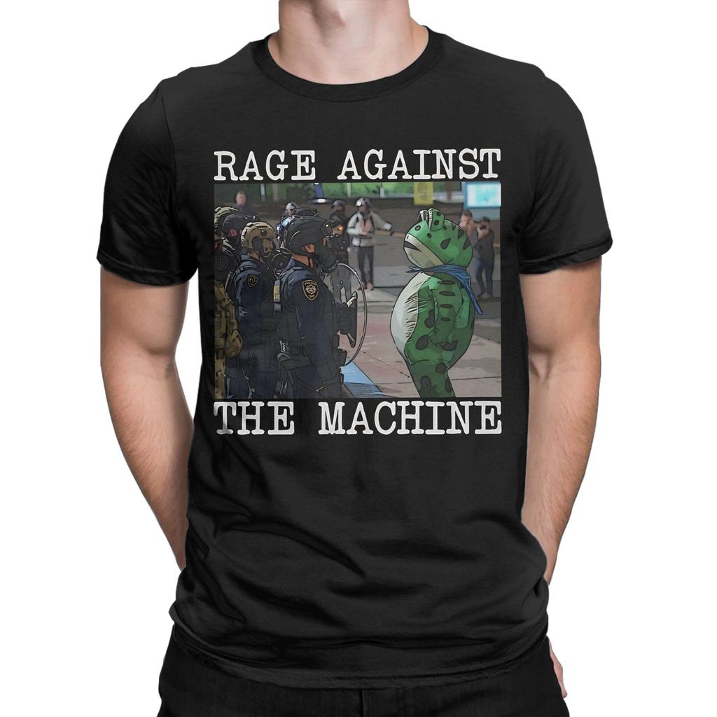 Portland Frog Protest Rage Against The Machine Tshirts Unisex Unisex Funny 100 Cotton Tee Shirt Crewneck T Shirts Plus Size Tops