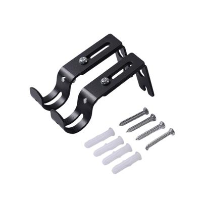 Adjustable Direction Length Curtain Rod Hook Metal Construction Universal Curtain Rod Bracket Sturdy Extendable