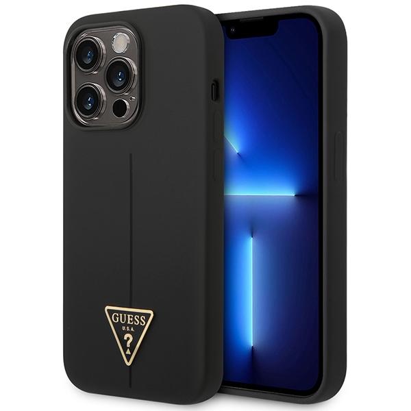 Guess Guhcp14Xsltgk Iphone 14 Pro Max6,7 Czarny/Black Hardcase Silicone Triangle