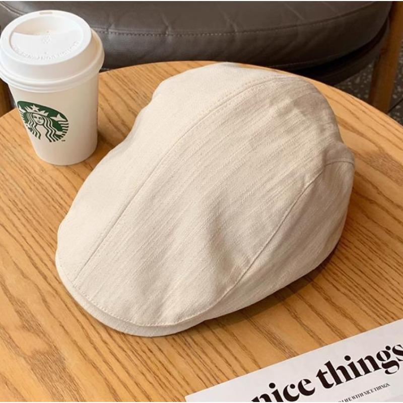 Retro forward hat women's spring and autumn versatile anti-wearing beret fashion big head circumference shows the face small hat trend