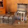 Retro Treasure Chest Vintage Wooden Storage Box Antique Style Jewelry Box Gift