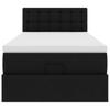 Ottoman Bed with Mattress Black 80x200 Cm Faux Leather
